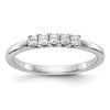 14K White Gold 5-Stone Shared Prong (Holds 5-2.0mm Princess) Diamond Band Mounting