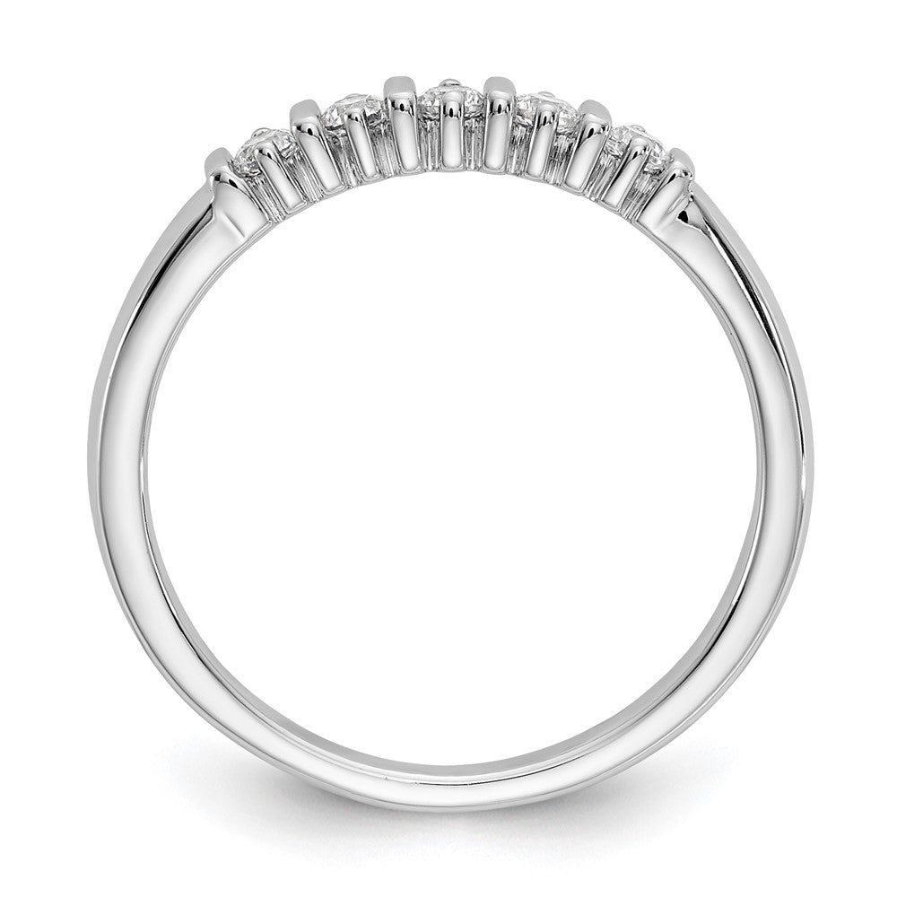 14K White Gold 5-Stone Prong-set (Holds 5-2.1mm Round) Diamond Band Mounting