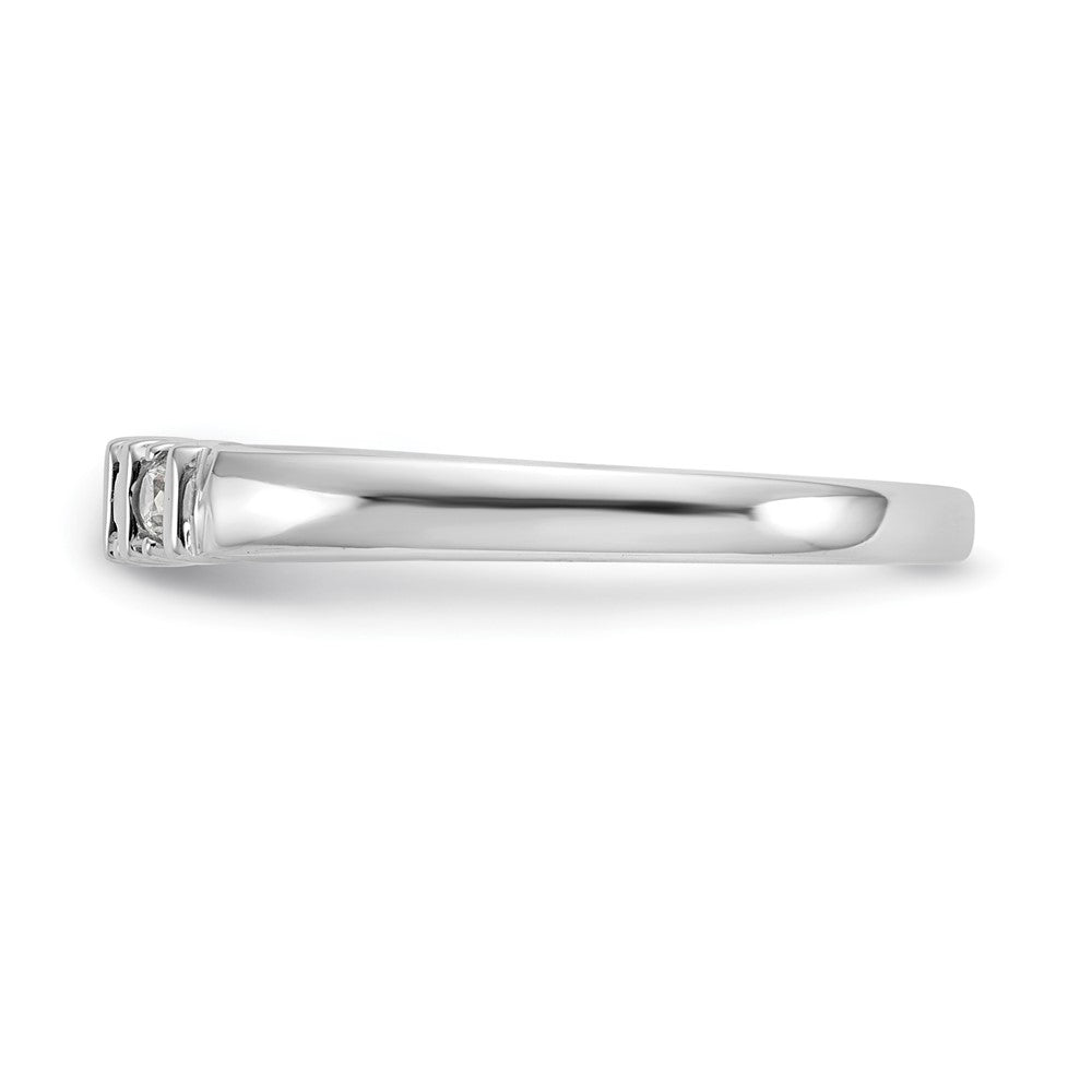 14K White Gold 5-Stone Prong-set (Holds 5-2.1mm Round) Diamond Band Mounting