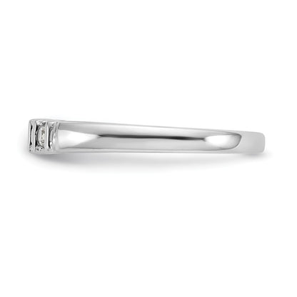 14K White Gold 5-Stone Prong-set (Holds 5-2.1mm Round) Diamond Band Mounting