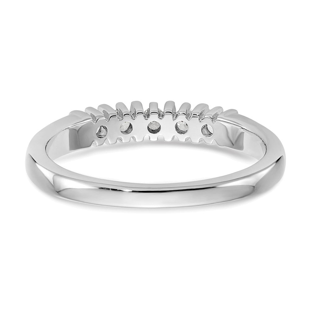 14K White Gold 5-Stone Prong-set (Holds 5-2.1mm Round) Diamond Band Mounting