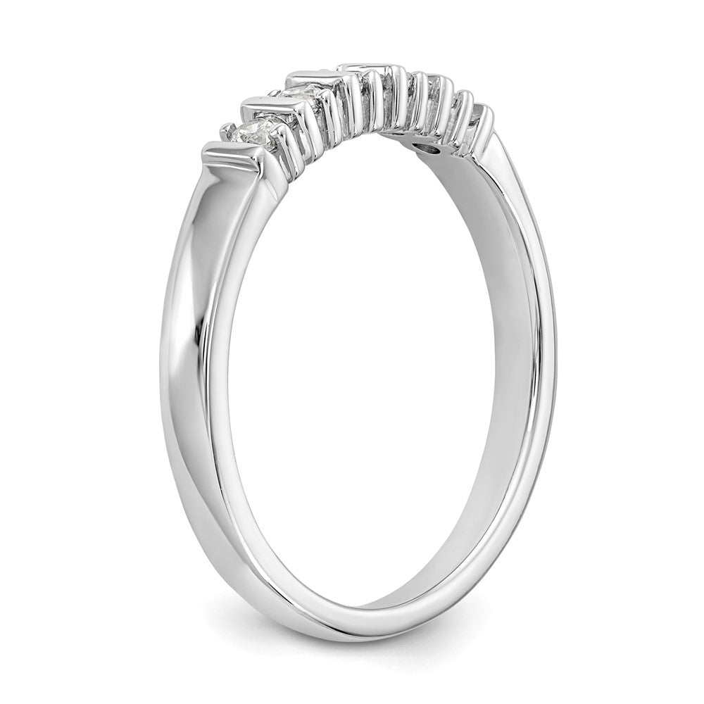 14K White Gold 5-Stone Prong-set (Holds 5-2.1mm Round) Diamond Band Mounting