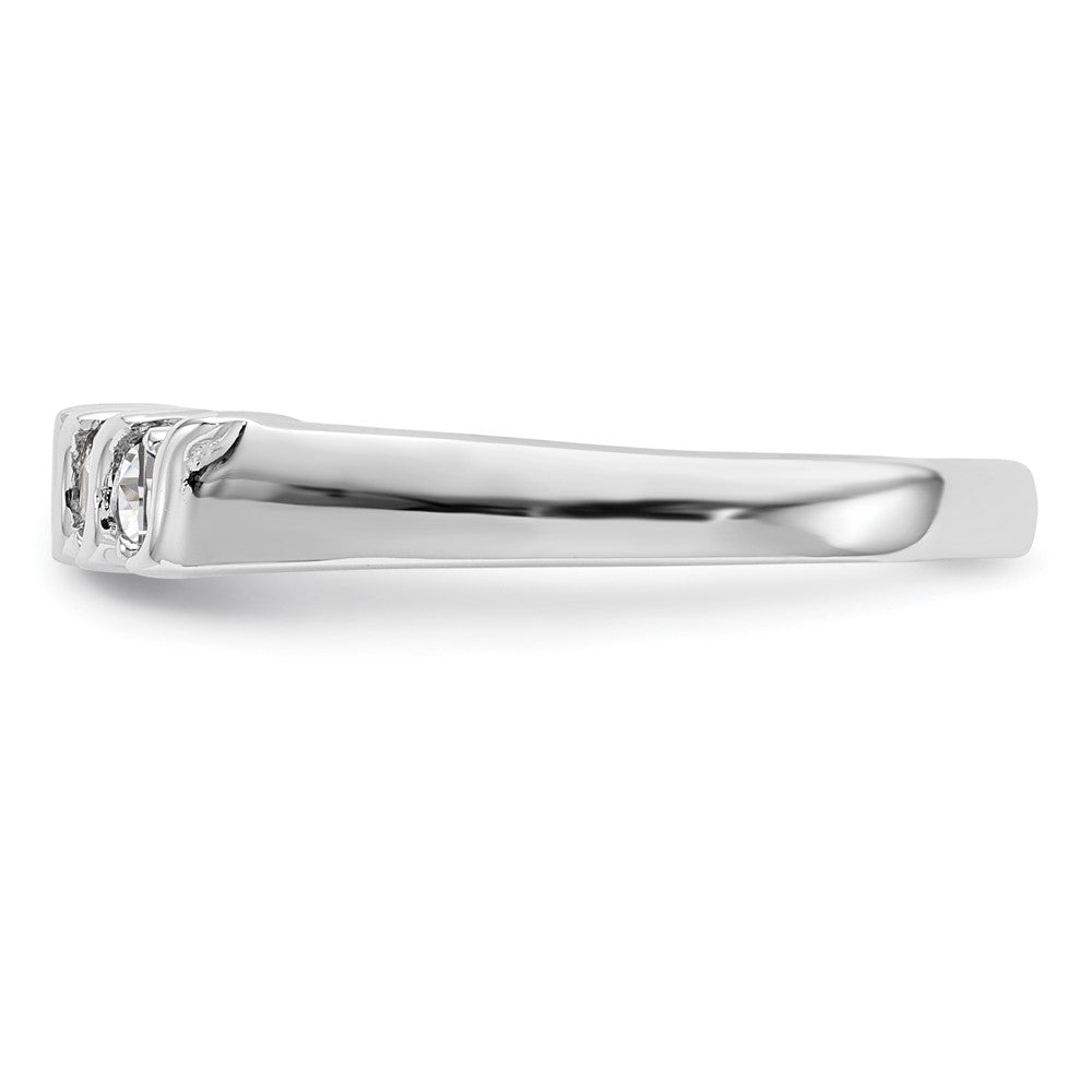14K White Gold 5-Stone Prong-set (Holds 5-2.2mm Round) Diamond Band Mounting