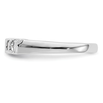 14K White Gold 5-Stone Prong-set (Holds 5-2.2mm Round) Diamond Band Mounting
