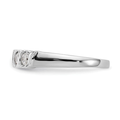 14K White Gold 5-Stone Prong-set (Holds 5-2.9mm Round) Diamond Band Mounting