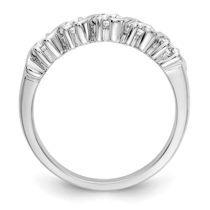14K White Gold 5-Stone Prong-set 1 carat Complete Round Diamond Band