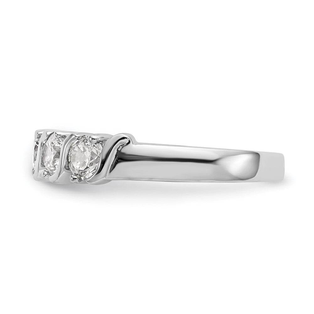 14K White Gold 5-Stone Prong-set (Holds 5-3.7mm Round) Diamond Band Mounting