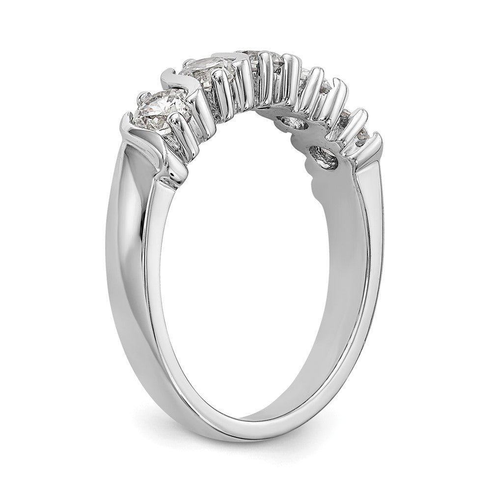 14K White Gold 5-Stone Prong-set (Holds 5-3.7mm Round) Diamond Band Mounting