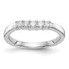 14K White Gold 5-Stone Shared Prong (Holds 5-2.4mm Round) Diamond Band Mounting