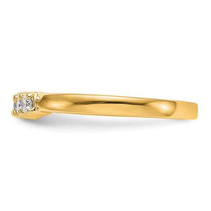 14K Yellow Gold 5-Stone Shared Prong (Holds 5-2.4mm Round) Diamond Band Mounting