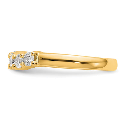 14K Yellow Gold 5-Stone Shared Prong (Holds 5-2.9mm Round) Diamond Band Mounting