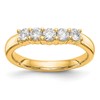 14K Yellow Gold 5-Stone Shared Prong (Holds 5-2.9mm Round) Diamond Band Mounting