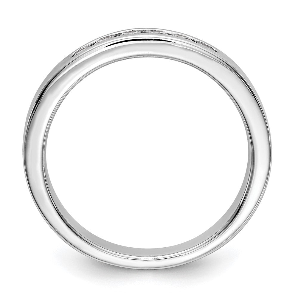 14k White Gold 6-Stone (Holds 6-2.1mm Round) Channel Band Mounting (Closed)