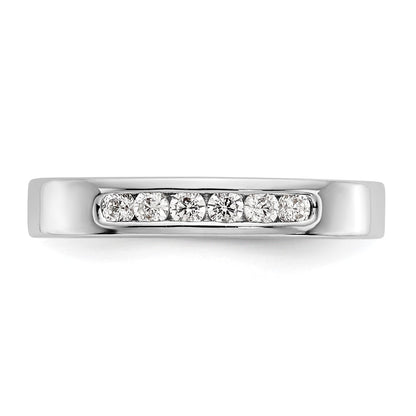 14k White Gold 6-Stone (Holds 6-2.1mm Round) Channel Band Mounting (Closed)
