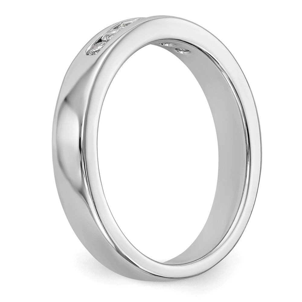 14k White Gold 6-Stone (Holds 6-2.1mm Round) Channel Band Mounting (Closed)