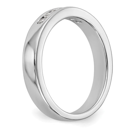 14k White Gold 6-Stone (Holds 6-2.1mm Round) Channel Band Mounting (Closed)
