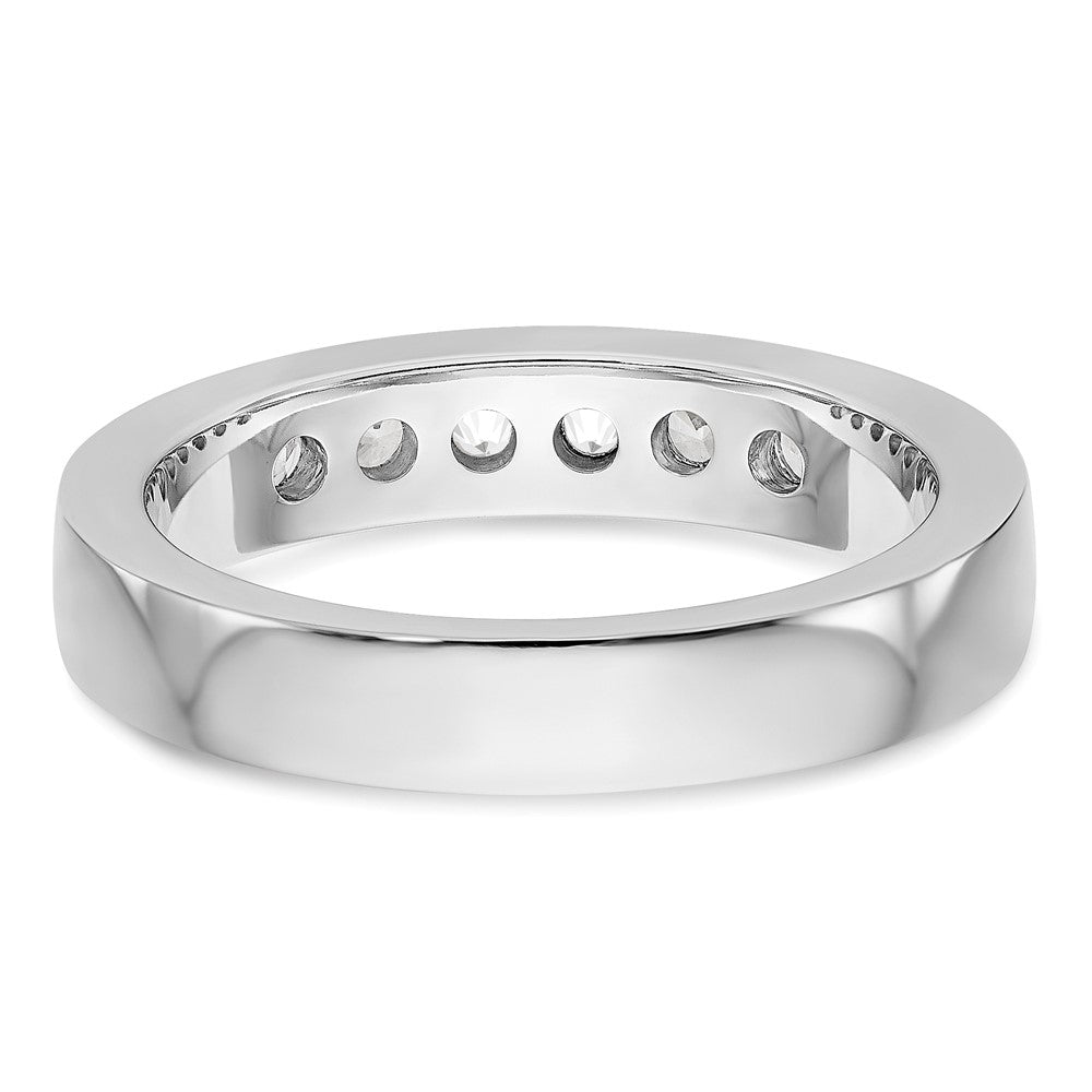 14k White Gold 6-Stone (Holds 6-2.7mm Round) Channel Band Mounting (Closed)