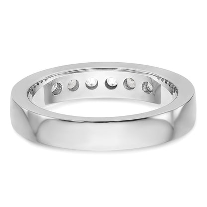 14k White Gold 6-Stone (Holds 6-2.7mm Round) Channel Band Mounting (Closed)