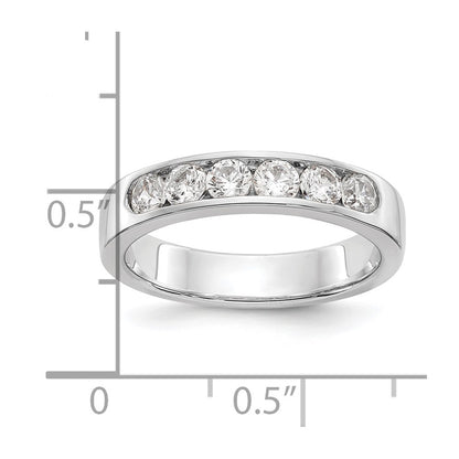 14k Yellow Gold 6-Stone (Holds 6-3.1mm Round) Channel Band Mounting (Closed)