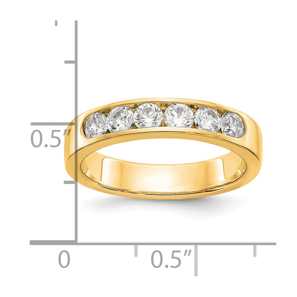 14k Yellow Gold 6-Stone (Holds 6-3.1mm Round) Channel Band Mounting (Closed)