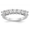 14K White Gold 7-Stone Shared Prong (Holds 7-3.0mm Round) Diamond Band Mounting