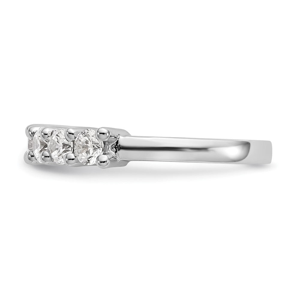 14K White Gold 7-Stone Shared Prong (Holds 7-3.3mm Round) Diamond Band Mounting