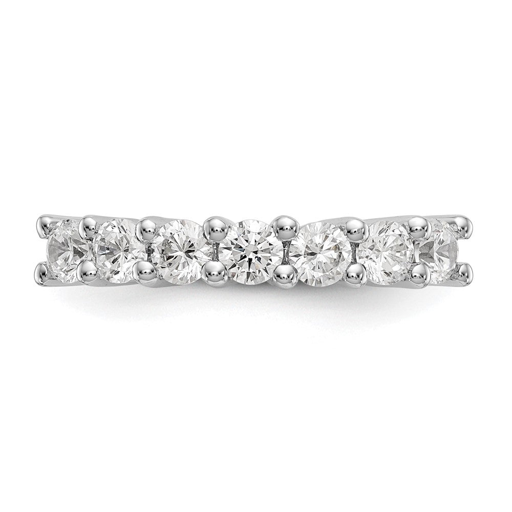 14K White Gold 7-Stone Shared Prong (Holds 7-3.3mm Round) Diamond Band Mounting