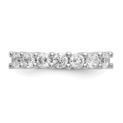 14K White Gold 7-Stone Shared Prong (Holds 7-3.3mm Round) Diamond Band Mounting