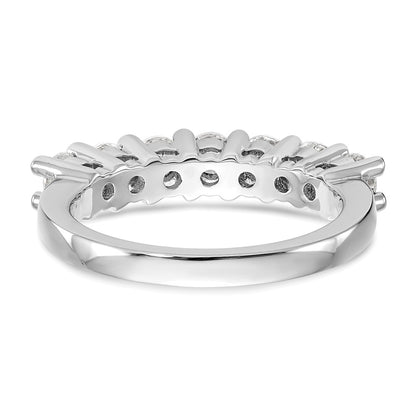 14K White Gold 7-Stone Shared Prong (Holds 7-3.3mm Round) Diamond Band Mounting