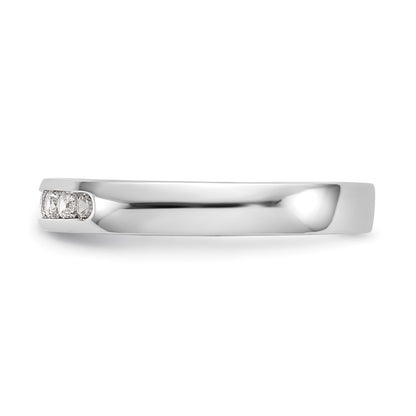 14k White Gold 7-Stone (Holds 7-2.0mm Round) Channel Band Mounting (Closed)