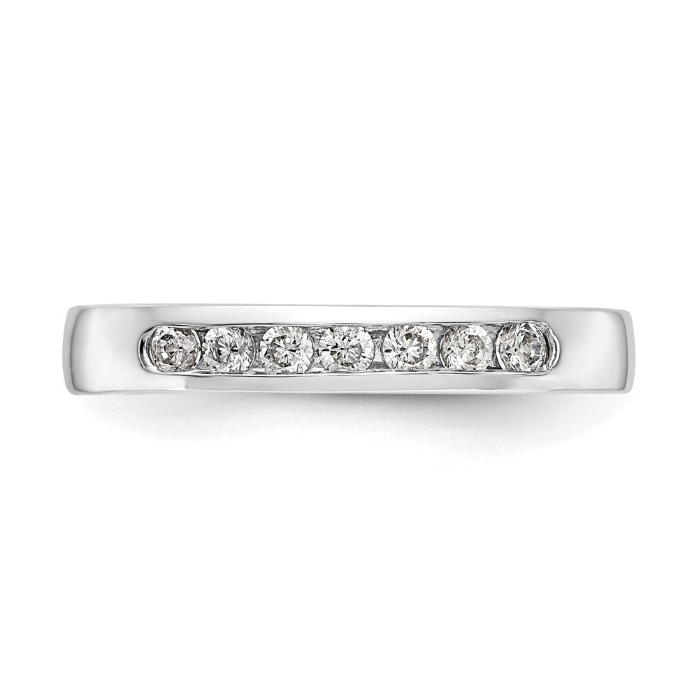 14k White Gold 7-Stone (Holds 7-2.0mm Round) Channel Band Mounting (Closed)