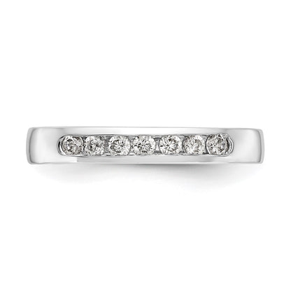 14k White Gold 7-Stone (Holds 7-2.0mm Round) Channel Band Mounting (Closed)
