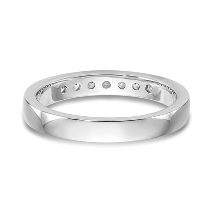 14k White Gold 7-Stone (Holds 7-2.0mm Round) Channel Band Mounting (Closed)