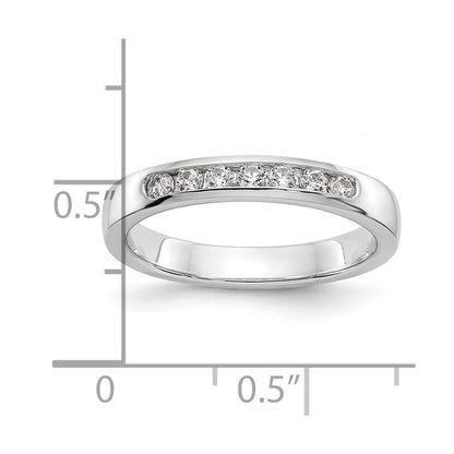 14k White Gold 7-Stone (Holds 7-2.0mm Round) Channel Band Mounting (Closed)