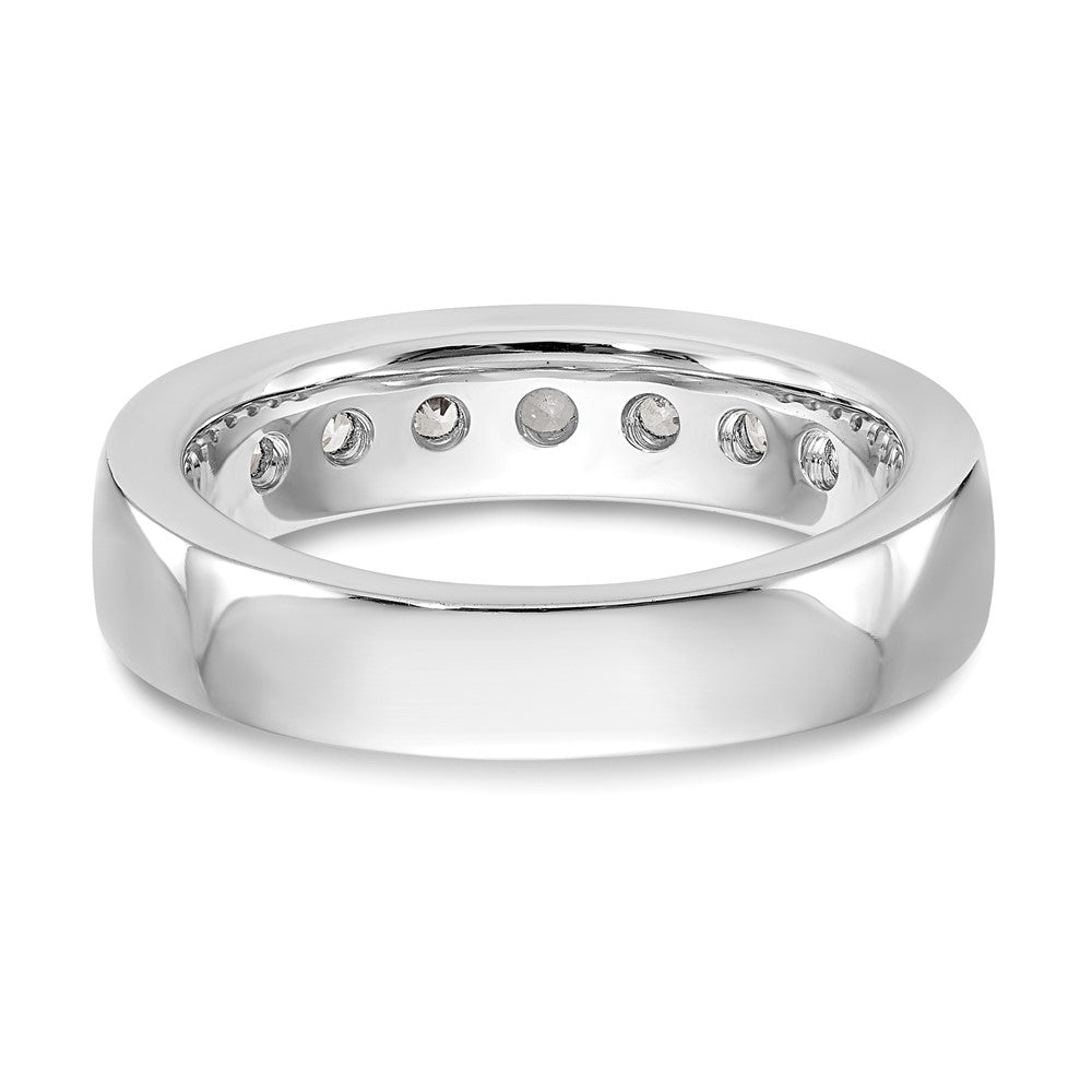 14k White Gold 7-Stone (Holds 7-3.3mm Round) Channel Band Mounting (Closed)