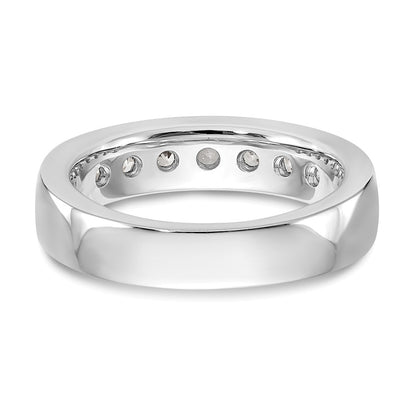 14k White Gold 7-Stone (Holds 7-3.3mm Round) Channel Band Mounting (Closed)