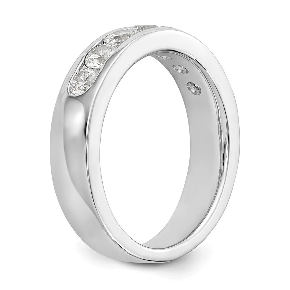 14k White Gold 7-Stone (Holds 7-3.3mm Round) Channel Band Mounting (Closed)