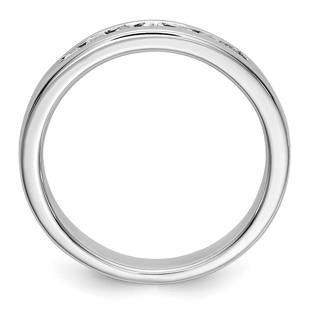 Platinum 7-Stone 1/5 carat Round Diamond Complete Channel Band