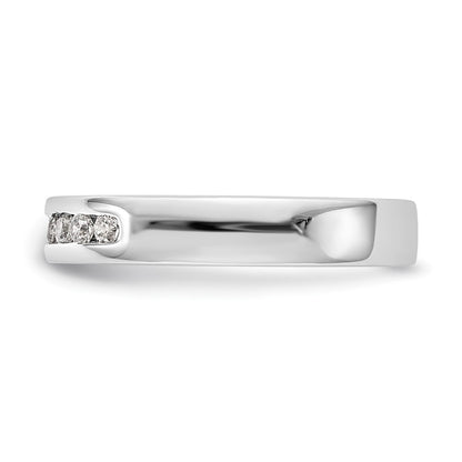 Platinum 7-Stone 1/5 carat Round Diamond Complete Channel Band