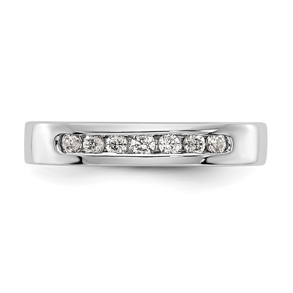 Platinum 7-Stone 1/5 carat Round Diamond Complete Channel Band