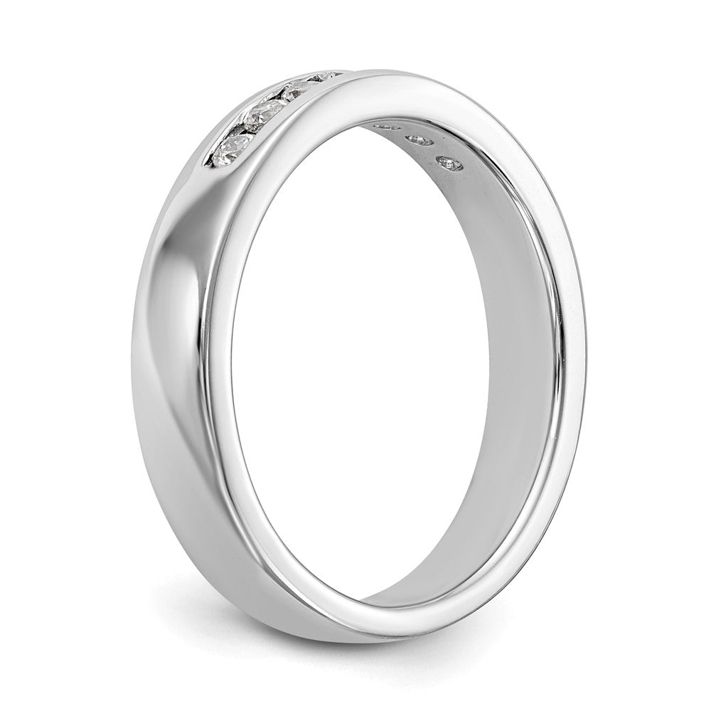 Platinum 7-Stone 1/5 carat Round Diamond Complete Channel Band