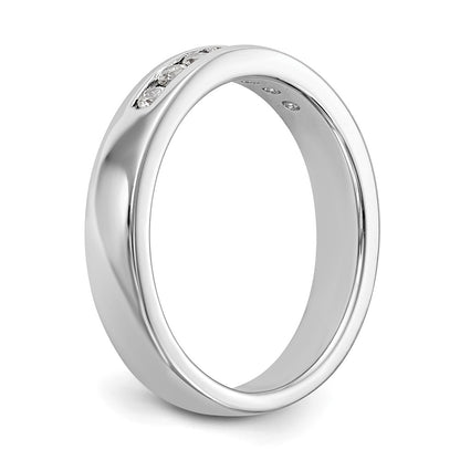 Platinum 7-Stone 1/5 carat Round Diamond Complete Channel Band