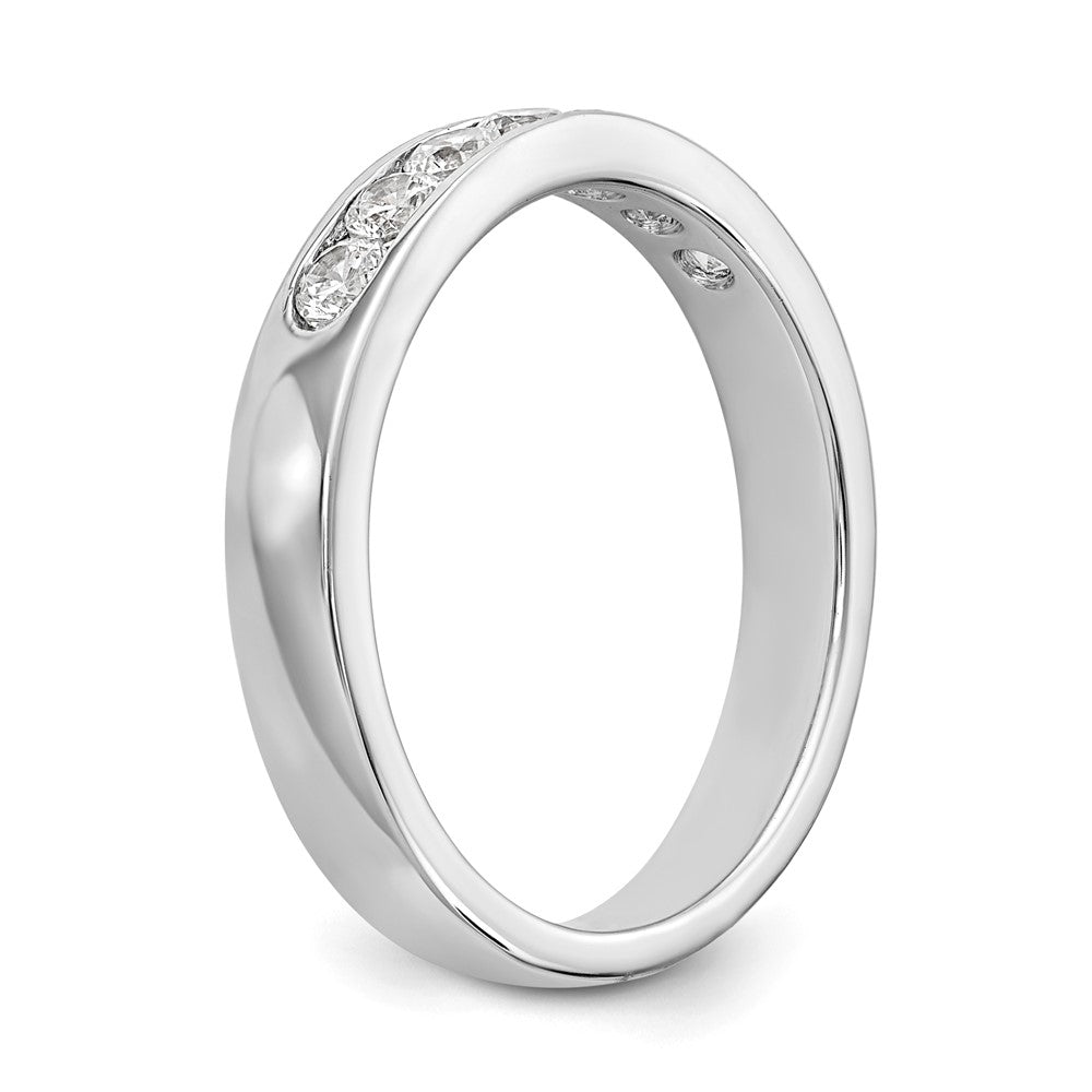 14k White Gold 7-Stone (Holds 7-2.5mm Round) Channel Band Mounting (Closed)