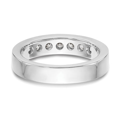 14k White Gold 7-Stone (Holds 7-2.9mm Round) Channel Band Mounting (Closed)