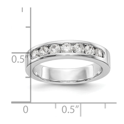 14k White Gold 7-Stone (Holds 7-2.9mm Round) Channel Band Mounting (Closed)