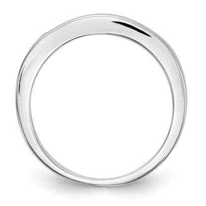 14K White Gold 7-Stone (Holds 3-2.0, 4-1.9mm Princess) Channel Band Mounting