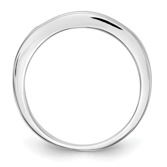 14K White Gold 7-Stone (Holds 3-2.0, 4-1.9mm Princess) Channel Band Mounting