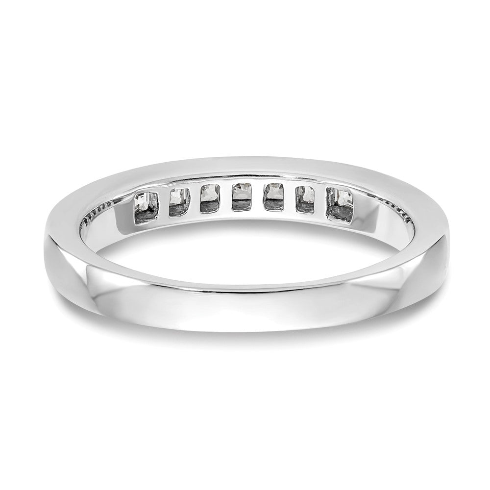 14K White Gold 7-Stone (Holds 3-2.0, 4-1.9mm Princess) Channel Band Mounting