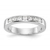 14K White Gold 7-Stone (Holds 3-2.6, 4-2.5mm Princess) Channel Band Mounting