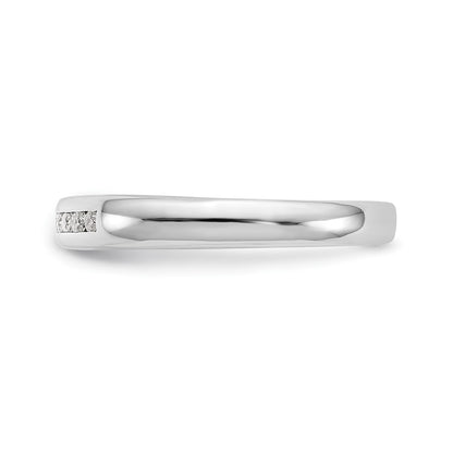 14K White Gold 7-Stone (Holds 7-1.5mm Round) Channel Band Mounting